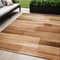Homeroots 5' X 8' Rust And Ivory Striped Washable Indoor Outdoor Area Rug 630994 - alternate 1