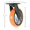 Vestil Polyurethane Swivel Caster 8 In. Diameter x 2 In. Width 925 Lb. Capacity Orange/Silver CST-E6-8X2PUP-S - alternate 3