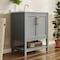 Flash Furniture Vega 30in. Vanity w/Sink, Storage Cabinet, Marble Counter & Gold Hardware, Gry/Wht FS-VEGA30-GY-HDGLD-GG - alternate 4