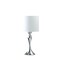 Homeroots 25" Silver Sleek Table Lamp With Off White Drum Shade 524252 - alternate 1