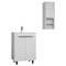 Homeroots 24" White Wood Freestanding Bathroom Vanity With Sink And Medicine Cabinet 546362 - alternate 1