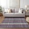 Homeroots 5' X 8' Plum Eggplant And Gray Plaid Washable Indoor Outdoor Area Rug 613988 - alternate 4