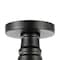 Jonathan Y Camila 14" 1-Light Classic Industrial Indoor/Outdoor Iron LED Semi Flush Mount, Black/White JYL7617B - alternate 3