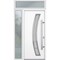 Vdomdoors Steel Door Deux 6500 White Sidelight and Transom Window Stainless Inserts Single Modern Painted-W36 DEUX6500EXD-WS-W36+16 x H80+16-Left-hand Inswing - alternate 2