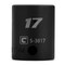 Capri Tools 17 mm Shallow Impact Socket, 3/8-Inch Drive, 12-Point, Metric CP53817 - alternate 1