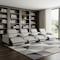 Homeroots 169" Light Gray Top Grain Leather Reclining Metal USB Sofa 720349 - alternate 3