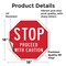 Signmission Stop Proceed with Caution, 18 Inch X 18 Inch, Vinyl Decal OC-D-18-15 - alternate 3