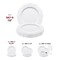 Smarty Had A Party 7.5" White with Silver Dots Round Blossom Disposable Plastic Salad Plates (120 Plates), 120PK 987-S-CASE - alternate 4