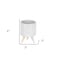 Homeroots Set of Three White Porcelain 1 Ounce Round Funny Face Pot Planters With Stands, 3PK 517974 - alternate 5