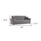 Homeroots 89" Gray Microfiber Convertible Futon Sleeper Sofa And Toss Pillows With Storage 607157 - alternate 4
