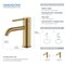 Kibi Circular Single Handle Bathroom Vanity Sink Faucet, Pop Up Drain C-KBF1008BB - alternate 4