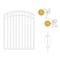 Nuvo Iron 45-in Wx 56-in H Glossy Wht Coral Gate Arched 48-in W Opening SC Hardware W/Double Side Handle ICGA4556GW - alternate 4