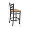 Holland Bar Stool Co 30" Stationary Bar Stool, Black Wrinkle, Med Oak Seat 40030BWMedOak - alternate 4