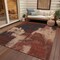 Homeroots 3' X 5' Brick Red And Red Abstract Washable Indoor Outdoor Area Rug 609160 - alternate 4