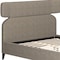 Homeroots Brown Solid Wood And Upholstery Queen Bed Frame 583184 - alternate 4