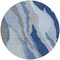 Homeroots 8' Blue Gray And Ivory Round Abstract Washable Indoor Outdoor Area Rug 600956 - alternate 2