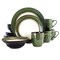Elama Grand Jade 16 Piece Luxurious Stoneware Dinnerware with Complete Setting for 4, 16pc EL-GRANDJADE16 - alternate 1