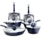 Soho Lounge Diamond 10 Piece Ceramic Nonstick Aluminum Cookware Set in Blue 82622.10RR - alternate 1