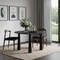 Homeroots 59" Black Solid Wood Round Top Dining Table 720690 - alternate 3