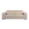 Homeroots 89" Beige Italian Leather Sofa With Silver Legs 329718 - alternate 1