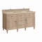 James Martin Vanities Lorelai 60" Double Vanity, Whitewashed Oak, w/ 3 CM Tajnar Eclos Top 424-V60D-WWO-3TJR - alternate 3