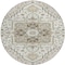 Homeroots 8' Ivory And Brown Round Oriental Washable Indoor Outdoor Area Rug 600164 - alternate 5
