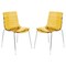 Leisuremod Astor Water Ripple Design Dining Chair, Transparent Orange, 2PK AC20OR2 - alternate 1