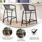 Flash Furniture Lila  Commercial Grade Indoor-Outdoor PE Rattan Restaurant Barstool with Black Aluminum Frame and Footrest in Gray, PK2 2-SDA-AD632032R-GY-GG - alternate 6