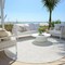 Homeroots 8' Ivory And Beige Round Geometric Washable Indoor Outdoor Area Rug 595657 - alternate 4