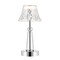 Jonathan Y Madelyn 11.5" Bohemian Classic Acrylic Rechargeable Integrated Portable LED Table Lamp, Clear/Chrome JYL7107A - alternate 1