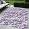 Homeroots 5' X 8' Purple and White Abstract Washable Non Skid Indoor Outdoor Area Rug 559311 - alternate 1