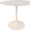 Homeroots 36" White Rounded Marble And Iron Pedestal Base Dining Table 517850 - alternate 2