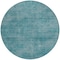 Homeroots 8' Teal Blue Round Washable Indoor Outdoor Area Rug 598862 - alternate 4