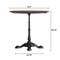 Flash Furniture 31.25" RND Outdoor Tabletop, Dark Brown, Seamless Surface Technology, 22.75x22.75 Black Bistro Base ST-RD31-WBR-SDAT2222-GG - alternate 4