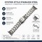 Elegani Oyster-Style Stainless Steel Replacement Band Compatible with Apple Watch 42mm, Silver SD3L-SLV-42mm - alternate 2
