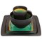 Gibson Elite Ocean Paradise 16 Piece Square Stoneware Dinnerware Set in Jade 100736.16RM - alternate 3