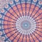 Homeroots 92" X 84" Orange Purple And Blue Mandala Cotton Hanging Tapestry 397421 - alternate 2