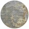 Homeroots 8' Taupe Gray And Beige Round Abstract Washable Indoor Outdoor Area Rug 618246 - alternate 5