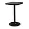 Leisure Craft 24" Square Perforated Pedestal Table, Portable, 40"H, Black SQ24TAB40-BLACK - alternate 1