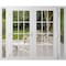 Vdomdoors Front Exterior Prehung Metal-Plastic Double Doors Clear Glass / MANUX 8355 White Silk / Office Comm MANUX8355DEXD-WS-W12+72+12xH80-RH-I - alternate 1