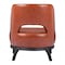 Homeroots 26" Brown And Black Faux Leather And Faux Leather Lounge Chair 556459 - alternate 4