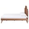 Baxton Studio Rodolfo Platform Bed - Mid-Century Modern Bed with Woven Rattan Headboard, King 269-12649-9409-ZORO - alternate 4