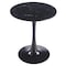 Leisuremod Bristol Round MDF Dining Table - Pedestal Base Kitchen Table, Modern Style BTBL-B27BLMT - alternate 1