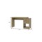 Homeroots 58" Oak Wood Writing Desk With Two Drawers 723766 - alternate 5