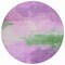 Homeroots 8' Lilac Lavender And Green Round Abstract Washable Indoor Outdoor Area Rug 611272 - alternate 5