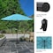 Pure Garden 9-Foot Outdoor Patio Umbrella, Blue 50-101-B - alternate 2