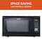 Commercial Chef 1.6 Cu.Ft.Countertop Microwave Oven, 1000 Watts, Small Compact Size, 10 Power Levels, Black CHM16100B6C - alternate 3