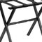 Homeroots Hotel Black Finish Wood Folding Luggage Rack With Black Straps 383079 - alternate 3