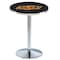 Holland Bar Stool Co 36" Chrome Oklahoma State Pub Table, 36" dia. Top L214C3636OKStUn - alternate 1