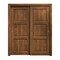 Sartodoors Sliding Closet Bypass Doors 64 x 84 inches, Ego 5010 Cognac Oak Veneer, Rails Hardware Set, Wood EGO5010DBD-DKO-6484 - alternate 1
